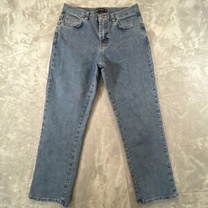 Lee Jeans Relaxed Fit 1889 Straight Womens Size 8 Short Blue Denim Pants